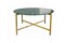 Green Marble Nesting Table with Golden Metal Frame (17" Height) | Elegant & Sturdy Side Table | Luxurious Space-Saving Design | Perfect for Living Room, Bedroom, Office & Home Décor